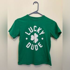 Children’s Place Lucky Dude t-shirt. Green w/ white shamrock St. Patrick’s day.